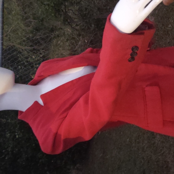 Banana Republic Ladies Bright Red Lux (1) Button Blazer/Jacket - Picture 11 of 17